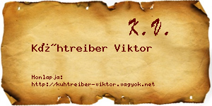 Kühtreiber Viktor névjegykártya