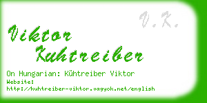 viktor kuhtreiber business card